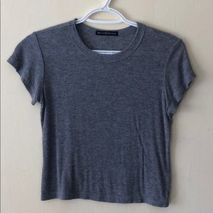 Brandy Melville gray rib knit tee